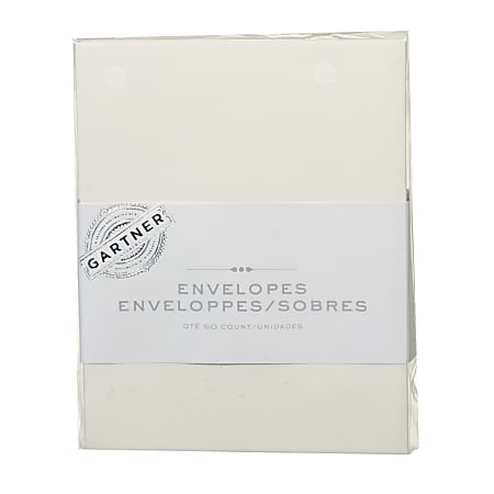 Gartner Studios® Envelopes, A2, Gummed Seal, Ivory, Pack Of 50