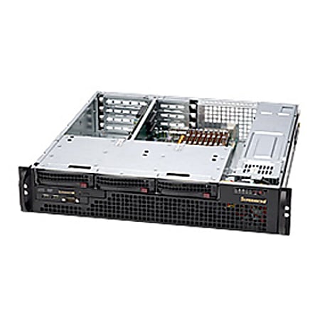 Supermicro SC825MTQ-R700UB Chassis - Rack-mountable - Black