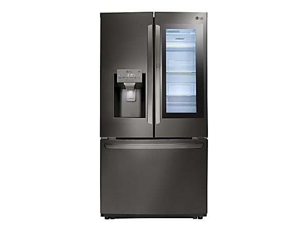 LG LFXC22596D - Refrigerator/freezer - french door bottom freezer with water dispenser, ice dispenser - Wi-Fi - width: 35.7 in - depth: 31.3 in - height: 69.7 in - 21.9 cu. ft - black