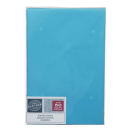 Gartner Studios® Envelopes, A9, Gummed Seal, Blue, Pack Of 50