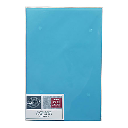 Gartner Studios® Envelopes, A9, Gummed Seal, Blue, Pack