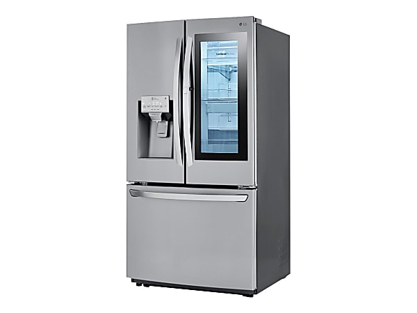 LG LFXS26596S Refrigeratorfreezer french door bottom freezer with water dispenser ice dispenser Wi Fi width 35.7 in depth 34.9 in height 69.8 in 26 cu. ft stainless steel Office Depot
