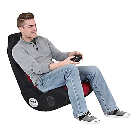 Lumisource BoomChair EDGE Fabric Gaming Chair Black Red