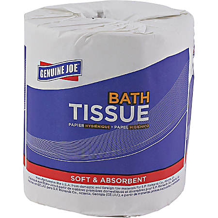 Genuine Joe 2 ply Bath Tissue 2 Ply 4.50 x 3 500 SheetsRoll White Fiber ...