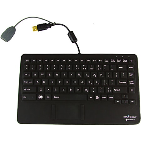 Seal Shield Seal Pup Glow 2 All-In-One Mini Waterproof USB Keyboard, Black