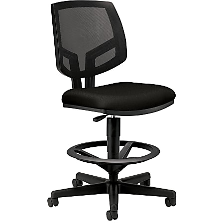 HON® Volt Extended-Height Stool, Mesh/Fabric, Black