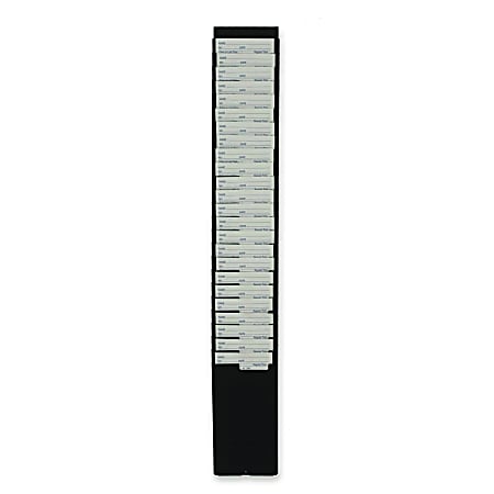 Acroprint M120R Expanding Time Card Rack, 25 Pockets, 26.5" x 4" x 2.25", Black