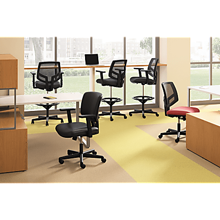 HON Volt Mesh Back Bonded Leather Task Stool Extended Height And