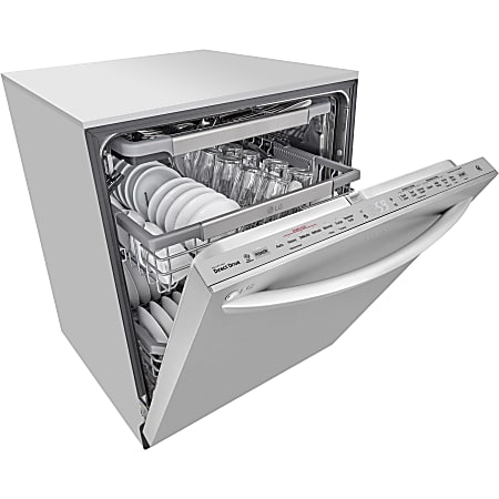 LG LDT7808SS Dishwasher 24 Built in 15 Place Settings SenseClean Wash System 3 Wash Arms 42 dBA Smart Connect Stainless Steel ODP Business Solutions