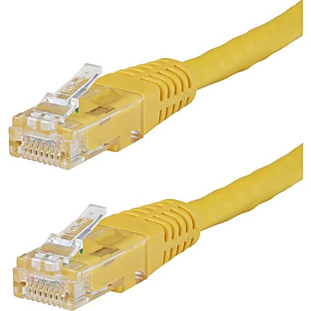 StarTech.com 6ft CAT6 Ethernet Cable - Yellow Molded Gigabit CAT 6 Wire - 100W PoE RJ45 UTP 650MHz - Category 6 Network Patch Cord UL/TIA - 6ft Yellow CAT6 up to 160ft - 650MHz - 100W PoE - 6 foot UL ETL verified