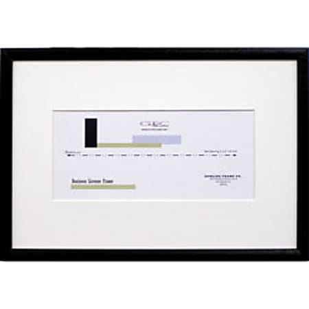 Business License/Certificate Frames, Black/Clear Glass, Pack Of 12