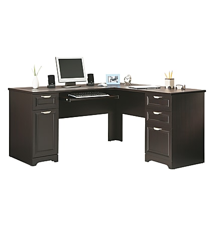 Realspace® Magellan 59&quot;W L-Shape Corner Desk, Espresso