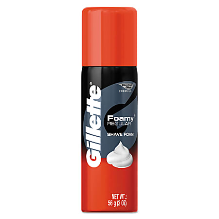 Gillette® Foamy® Shave Cream, Original Scent, 2 Oz, Carton Of 48
