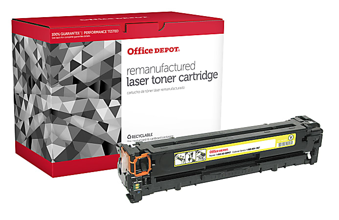 Remanufactured Yellow Toner, Replacement for 125A (CB542A), 1,400 Page-Yield