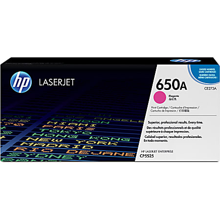 HP 650A Magenta Toner Cartridge, CE273A