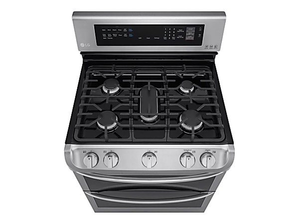 LG 6.9 cu. ft. Gas Double Oven Range with ProBake Convection - 30" - Stainless Steel
