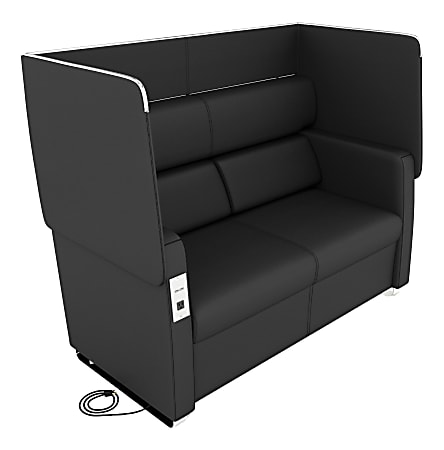 OFM Morph Series Soft Seating Sofa, Midnight/Chrome