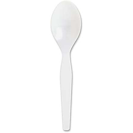 Genuine Joe Heavyweight Disposable Spoons - 1 Piece(s) - Spoon - 1 x Spoon - Disposable - White - 1000 / Carton