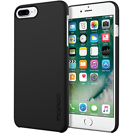 Incipio feather Ultra Light Snap-On Case for iPhone 7 Plus - For Apple iPhone 7 Plus Smartphone - Black - Shock Absorbing, Scratch Resistant - Plextonium, Ethylene Vinyl Acetate (EVA)