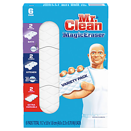 Mr. Clean® Magic Eraser Cleaning Pads Variety Packs, 6 Pads Per Pack, Set Of 2 Packs