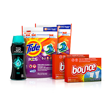 Tide, Downy And Bounce 5-Piece Better Together Bundle