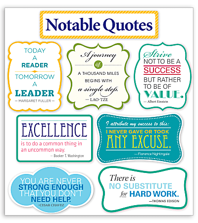 Scholastic Teacher's Friend Notable Quotes Bulletin Board Set, Grades 3-6