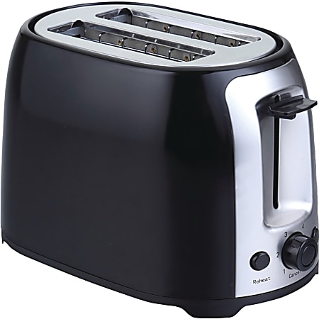Brentwood Cool Touch 2-Slice Wide-Slot Toaster, Black/Stainless