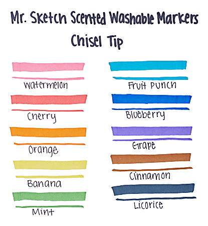Mr. Sketch Scented Watercolor Marker, Broad Chisel Tip, Assorted  Intergalactic, 6/Pack (1938416)