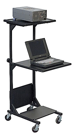 Balt PBL Adjustable Height Projection Stand, 47 1/2"H x 18"W x 20"D, Black