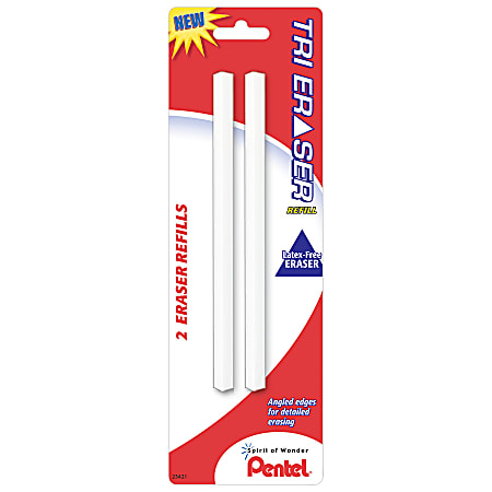 Pentel® Tri Eraser Refills, Pack Of 2