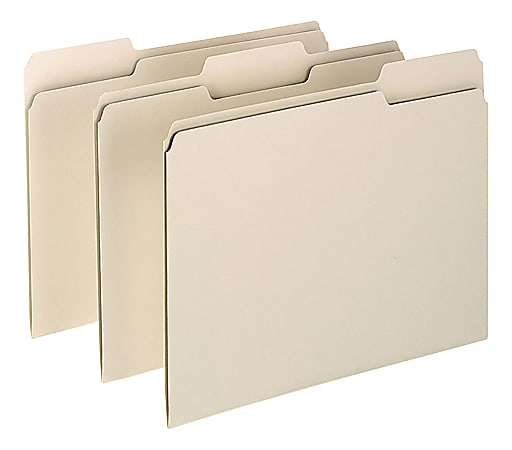 Oxford® 1/3-Cut File Folders, Letter Size, Manila, Box