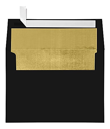 LUX Invitation Envelopes A7 Peel Stick Closure BlackGold Pack Of 1000 ...