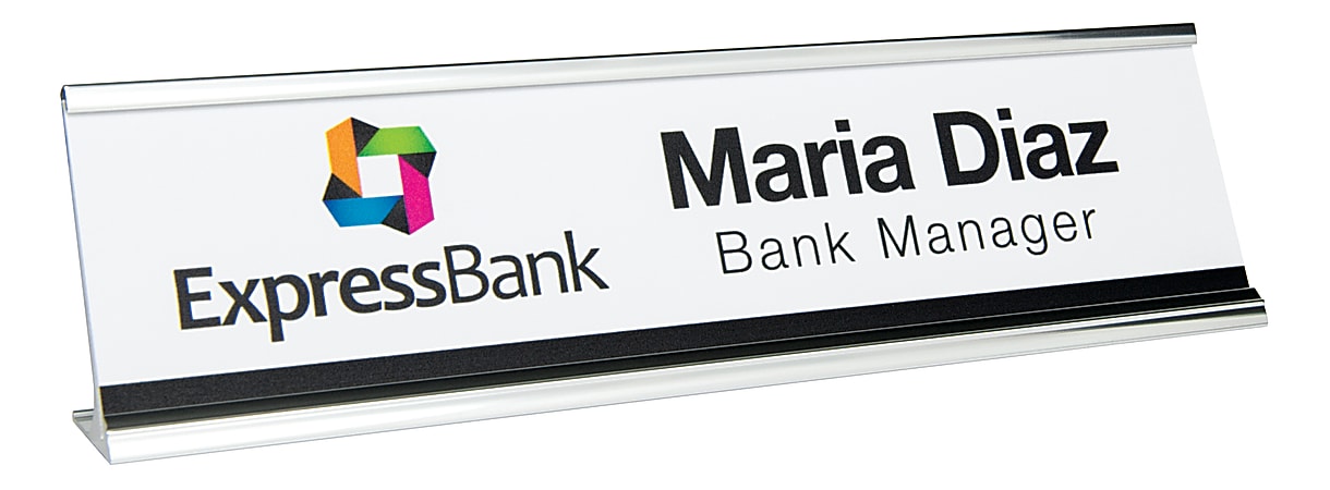 Custom Printed Full Color Plastic Desk Signs With