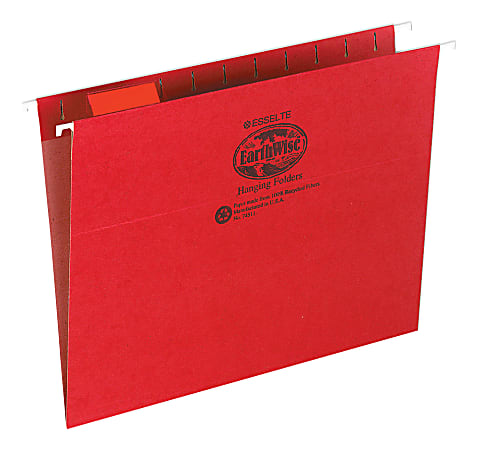 Pendaflex® Earthwise® Hanging File Folders, Letter Size, Red, Pack Of 25