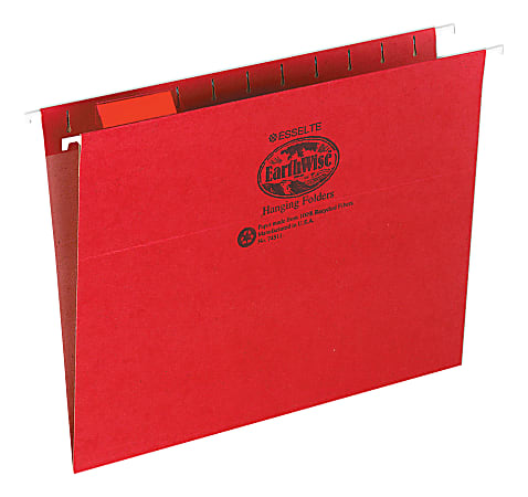 Pendaflex® Earthwise® Hanging File Folders, Letter Size, Red,