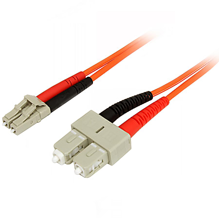 StarTech.com 1m Fiber Optic Cable - Multimode Duplex 50/125 - LSZH - LC/SC - OM2 - LC to SC Fiber Patch Cable  - LC/SC Fiber Optic Cable - 1 m LC to SC Fiber Patch Cable