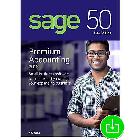 Sage 50 Premium Accounting 2018, U.S., 4-Users