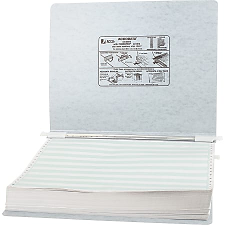 Wilson Jones® Presstex® Data Binder With Storage Hooks, 60% Recycled, Light Gray