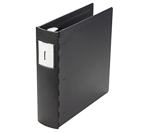 Wilson Jones® Century DublLock® Round-Ring Binder With Label Holder, 2" Rings, Black