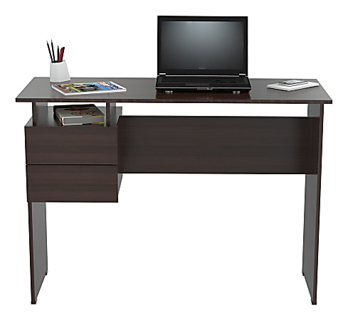 Inval Writing Desk, 2 Drawers, Espresso