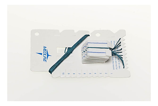 Medline Sterile X-Ray Detectable Neuro Sponges, 1" x 1", Case Of 20