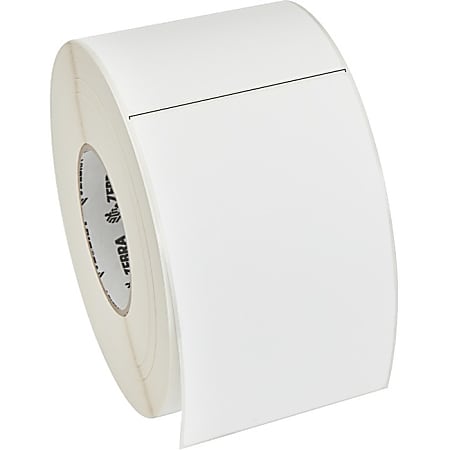 Zebra Z-Perform 2000D - Paper - permanent acrylic adhesive - coated - perforated - bright white - 4 in x 6.5 in 3600 label(s) (4 roll(s) x 900) labels