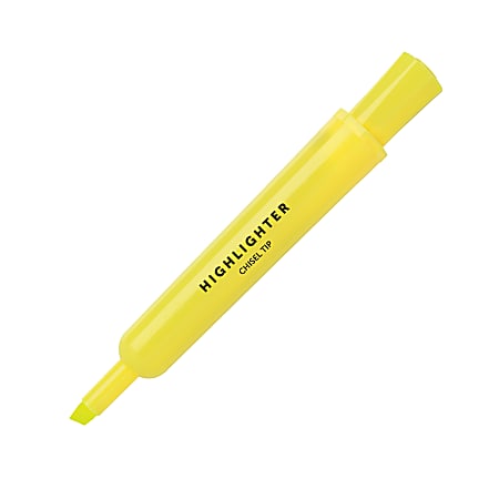 Office Depot® Brand Chisel-Tip Highlighters, Fluorescent Yellow, Pack Of 24