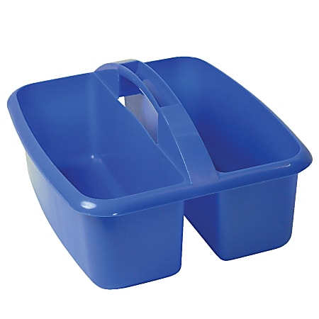 Romanoff Products Large Utility Caddy, 6 3/4"H x 11 1/4"W x 12 3/4"D, Blue, Pack Of 3
