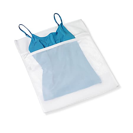 Honey-Can-Do Lingerie Laundry Bags, 12" x 18", White, Pack Of 4