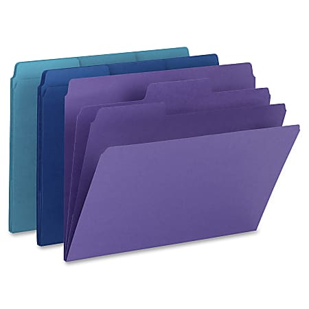 Smead® SuperTab® Organizer Folders, Letter Size, 3/4" Expansion, 1/3 Tab Cut, Assorted Colors, Pack Of 3