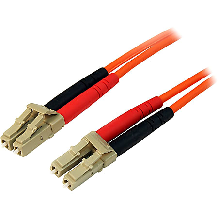 StarTech.com 2m Fiber Optic Cable - Multimode Duplex 50/125 - LSZH - LC/LC - OM2 - LC to LC Fiber Patch Cable  - 50FIBLCLC2