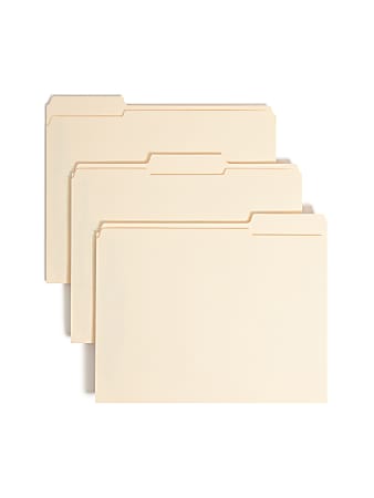 Smead® Manila Folders With SafeSHIELD® Coated Fasteners, Letter