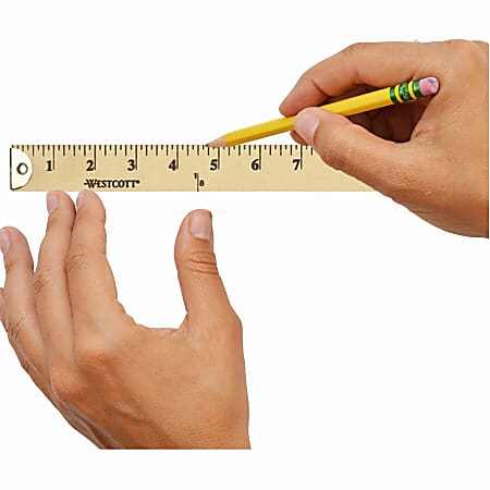 Metal Edged Yardstick Ruler, Inches and 1/8 Yard Measurements, Natural  Wood, 36 Inches
