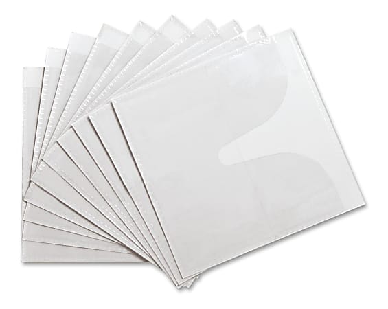 Compucessory Self-Adhesive Poly CD/DVD Holders - 1 x
